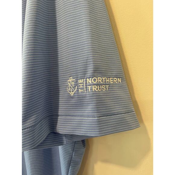 Peter Miller Men’s Comfort Blue Striped Golf Polo Moisture Wicking Size XL - Picture 4 of 5